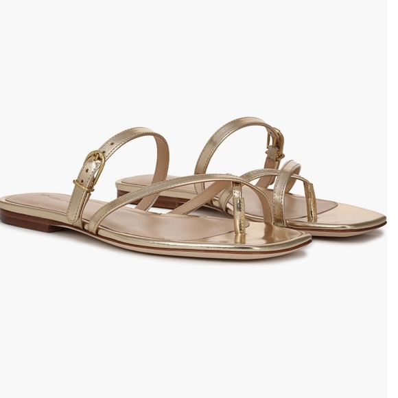 New Veronica Beard Martha Strappy Sandal in gold Size: 6 - Picture 1 of 5